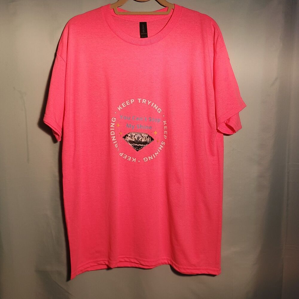 Pink Graphic T-Shirt – “You Can’t Stop My Shine” Motivational Tee